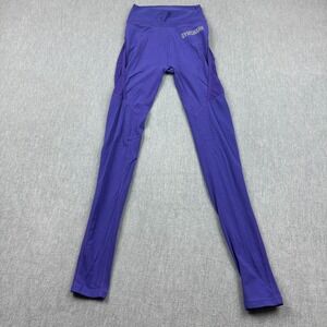 Gymshark Leggings Womens Extra Small Purple Geo Mesh Pockets Laser Cut Gym Pants